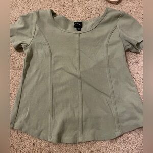 this is a green cropped shirt from Target